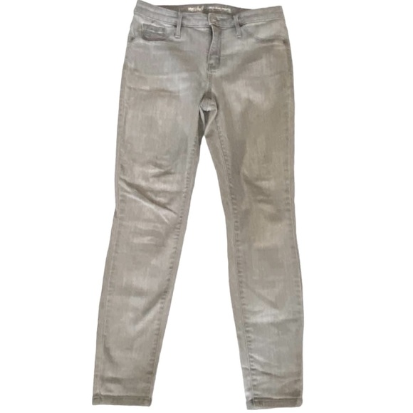 💙4/$28💙 Mossimo high rise power stretch Grey denim jeans pants Sz 6/28R - Picture 1 of 1